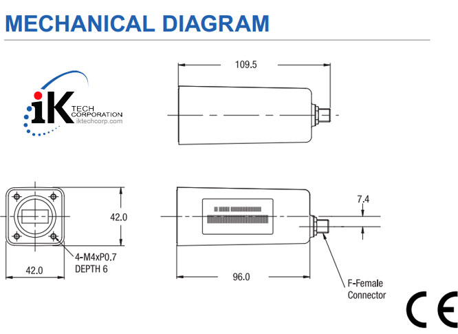 Norsat HS1000 KU-BAND PLL LNB Technical Specifications Diagram