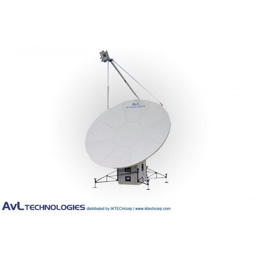 AvL 2020FA 2.4m Military Motorized Quad-Band FlyAway Antenna X-Band
