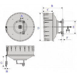 CableFree OFDM Radio Antenna 5GHz DP 37dBi 180cm