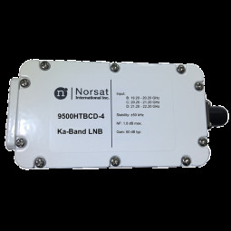 9500HTBCDN-4 Norsat 9000 Ka-Band (19,2-21,2 GHz) Triple-Band PLL LNB Model 9500HTBCDN-4