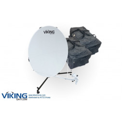 VIKING VS-100QD6LS-KU 1,0 Meter Quick-Deploy Manpack VSAT Tx/Rx Transmit/Receive Antenna System 