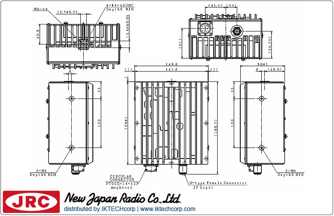 New Japan Radio NJRC NJT5836L 10W O3b Ka-Band (27.652 - 28.388 GHz) Block Up Converter BUC F-Type Connector Input