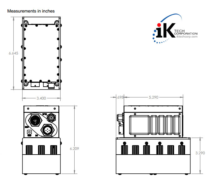 Norsat ATOM BUC-ATOMKU025 Ku-BAND 25W Block Up Converter BUC N F Type Connector Input Mechanical Diagram Drawing