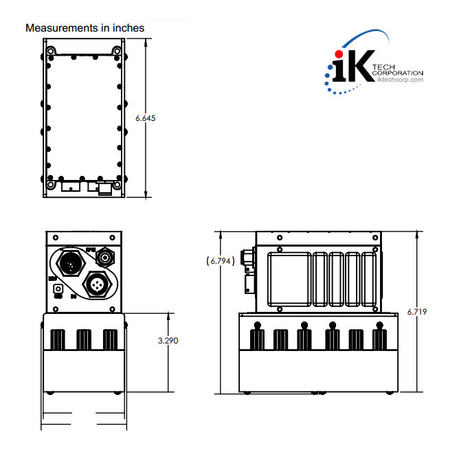 Norsat ATOM BUC-ATOMKU040 Ku-BAND 40W Block Up Converter BUC N F Type Connector Input Mechanical Diagram Drawing