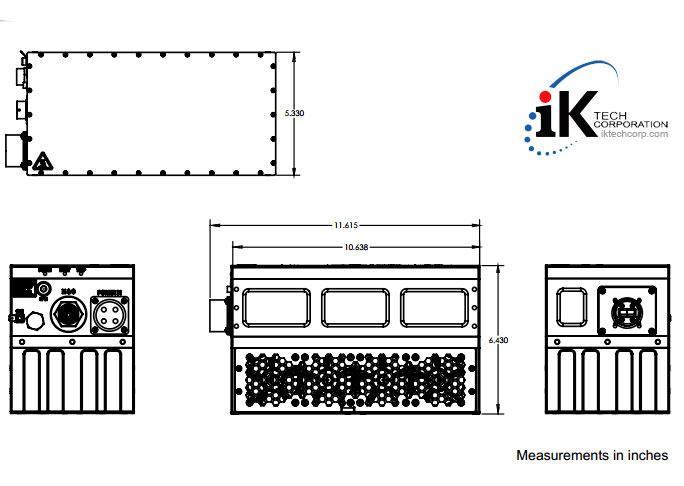 Norsat ATOM BUC-ATOMKU100 Ku-BAND 100W Block Up Converter BUC N F Type Connector Input Mechanical Diagram Drawing