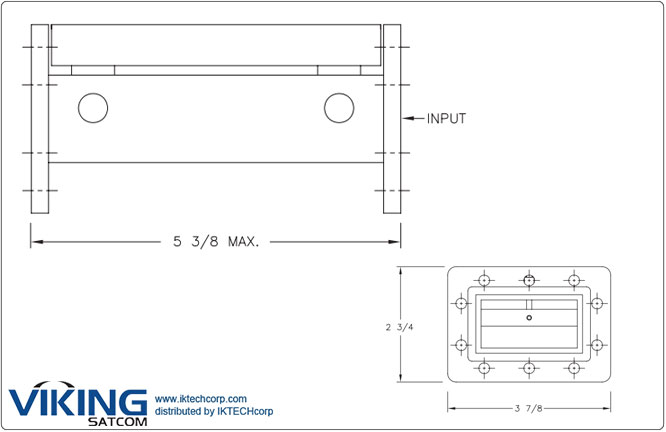 VIKING FLT-MFC11383-3625/4200 TI Filter, C Band Radar Elimination Filter (3.625 – 4.200 MHz) Product Picture, Price, Image, Pricing Mechanical Diagram