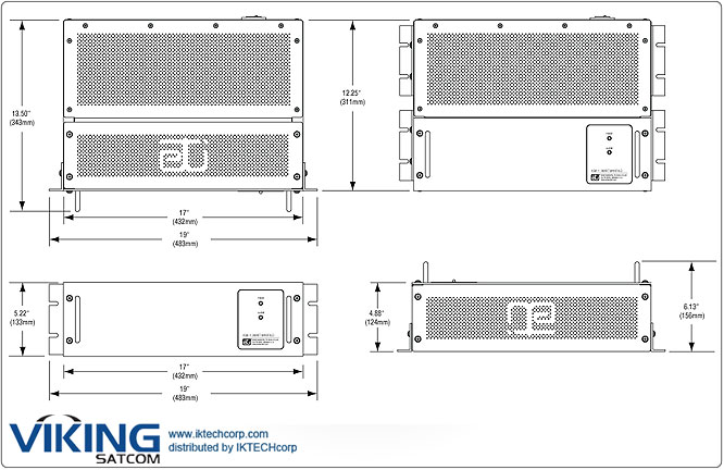 VIKING ETI-ADH-SMART-MANIFOLD (23658) Automated Air Distribution Manifold - RACK MOUNT Mechanical Diagram Drawing