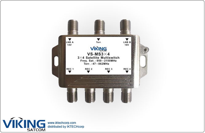 VIKING VS-MS3x4 Satellite Multiswitch, 3 inputs/4 outputs Product Picture, Price, Image, Pricing